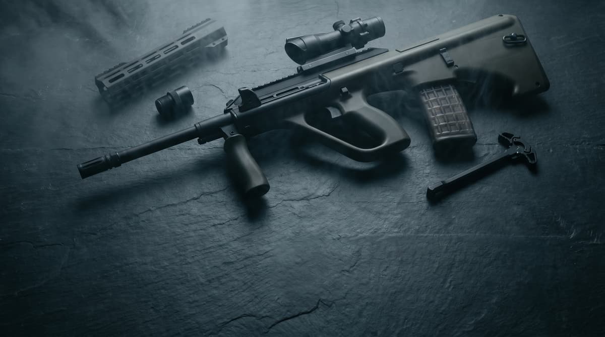 Steyr AUG Accessories: Best Rails, Triggers & Mags Ranked header image