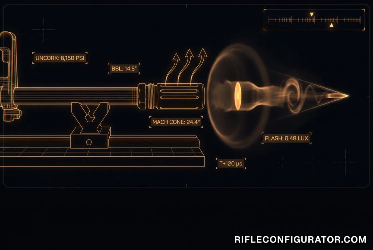 How Muzzle Devices Work: Flash Hiders, Brakes and Suppressors illustration
