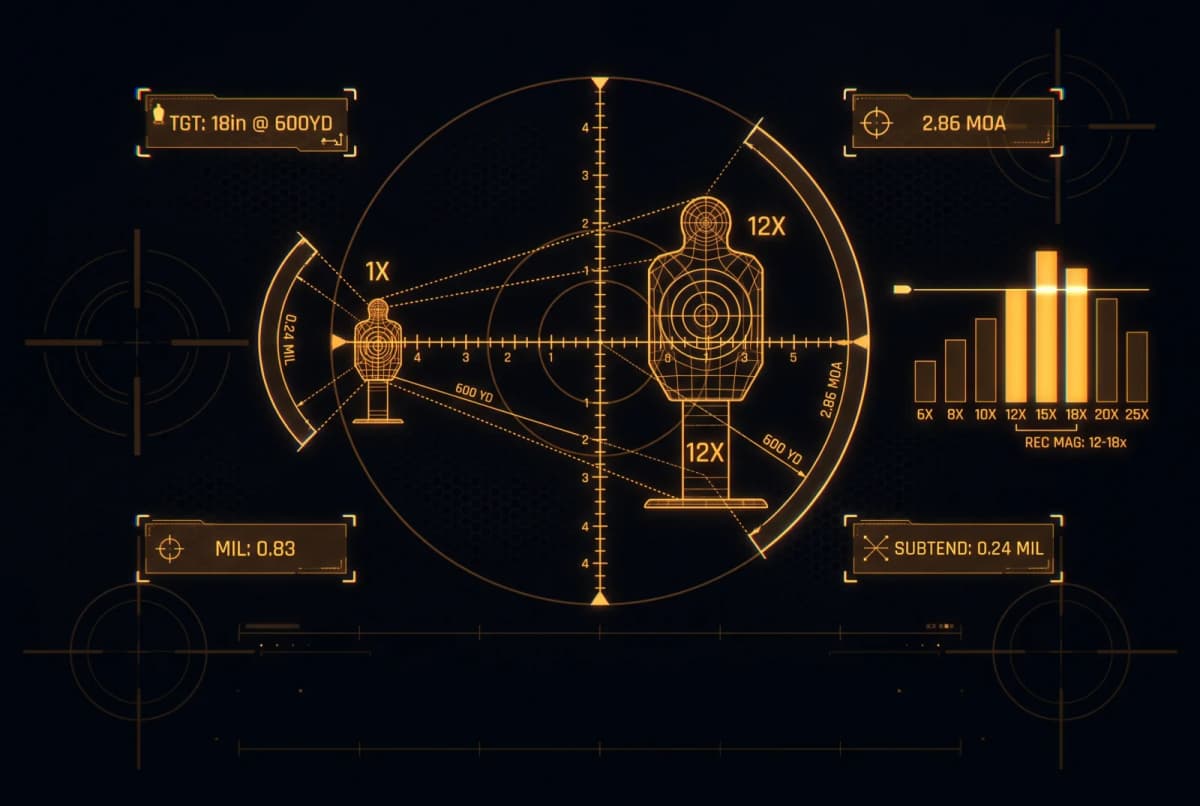 Scope Magnification Calculator illustration
