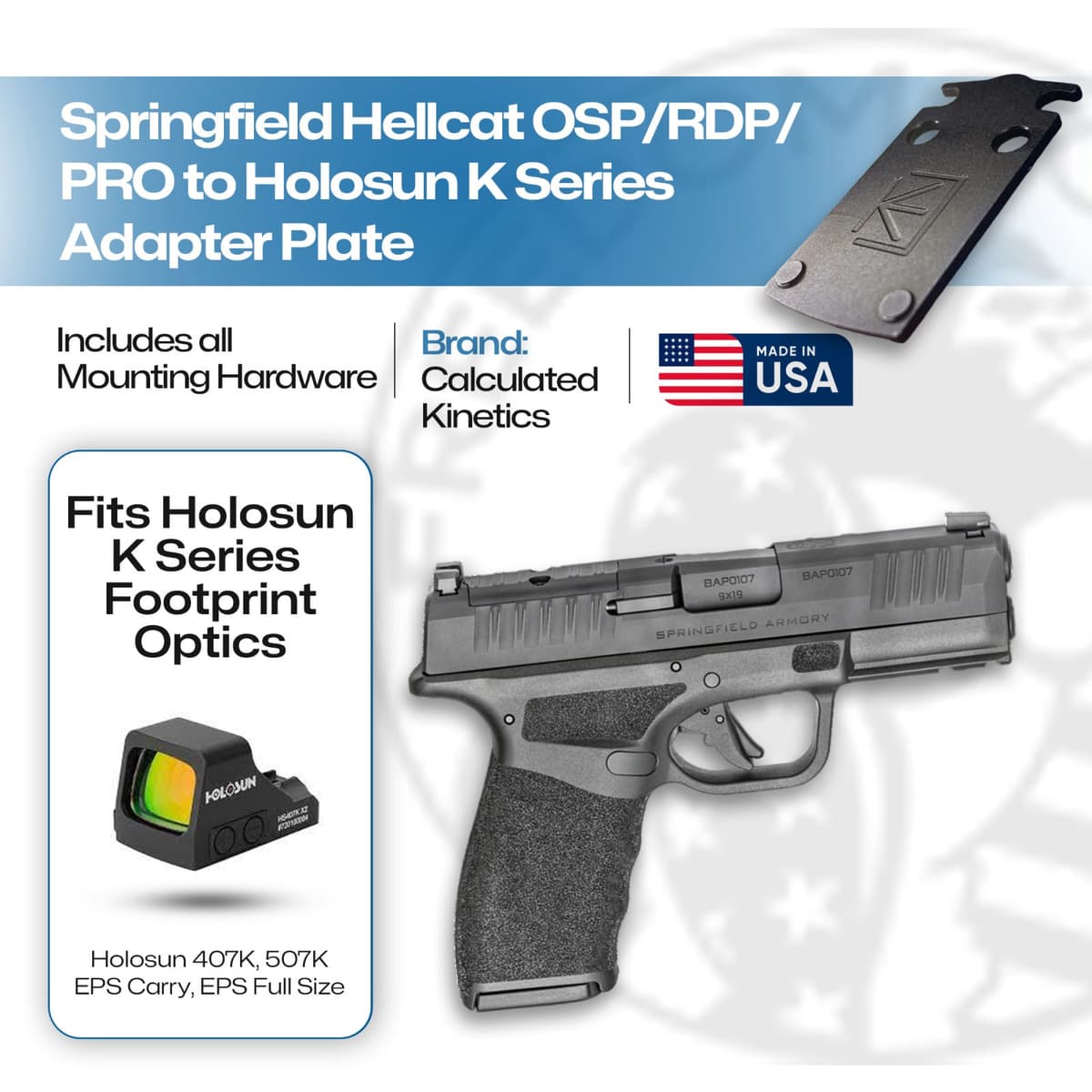 Calculated Kinetics Hellcat OSP Holosun K Adapter Plate
