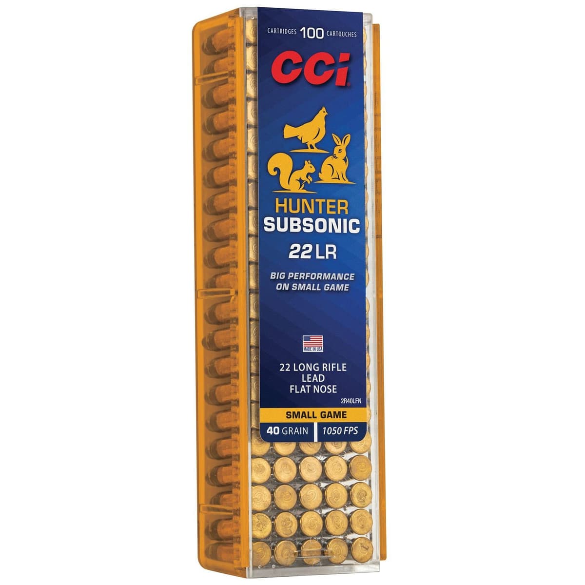 CCI Subsonic .22 LR 40gr Lead Flat Nose