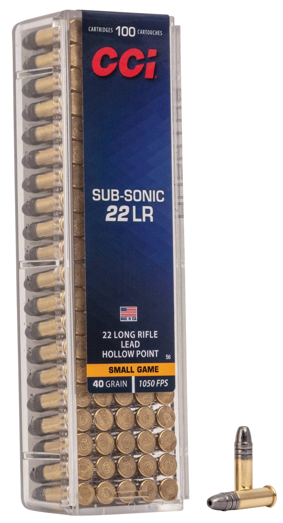 CCI Sub-Sonic HP .22 LR 40gr Lead Hollow Point