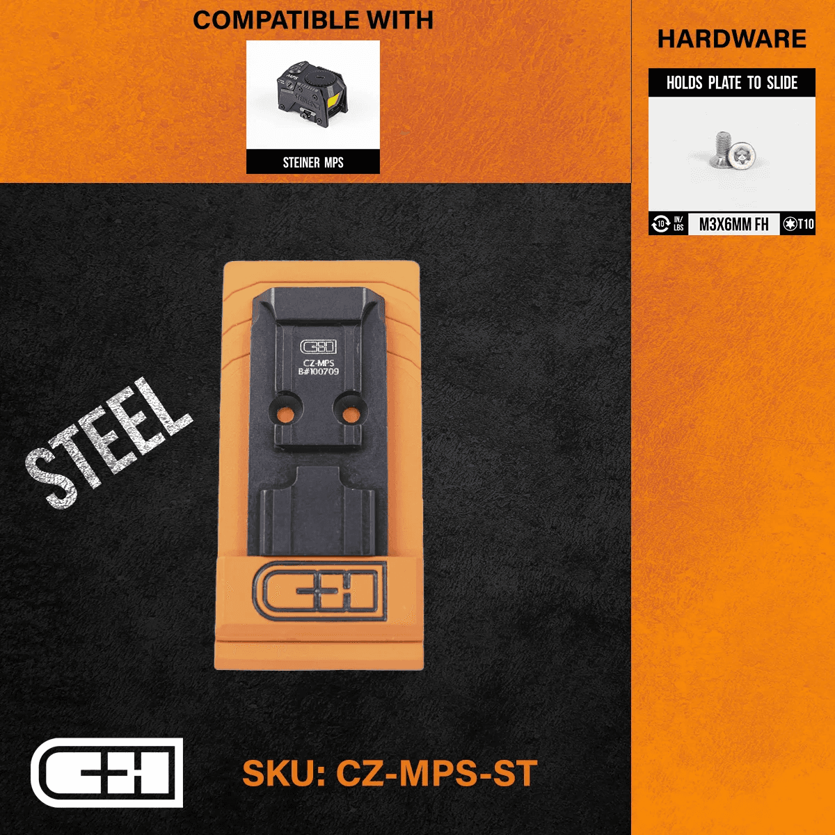 C&H Precision CZ P-10 V4 Steiner MPS Steel Plate