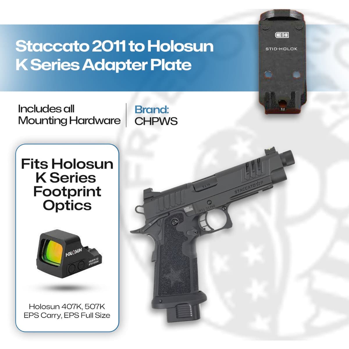 C&H Precision Staccato DUO Holosun K Plate