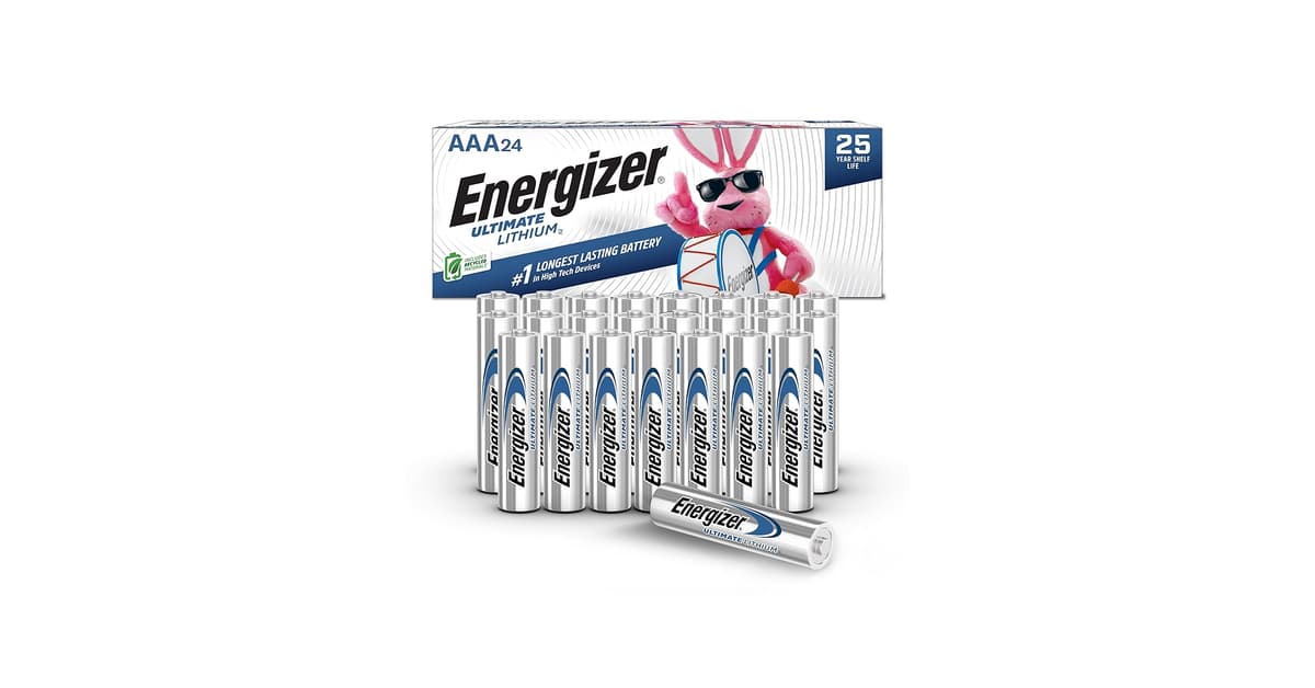 Energizer Ultimate Lithium AAA Batteries (24-Pack)