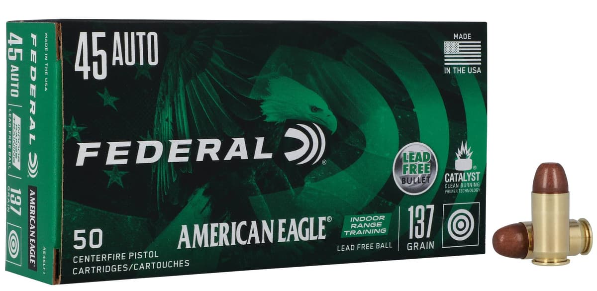 Federal American Eagle IRT Lead Free 45 Auto 137gr
