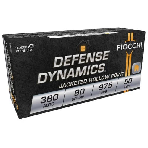Fiocchi Defense Dynamics 380 Auto 90gr JHP
