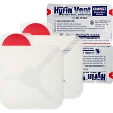 North American Rescue HyFin Vent Compact Chest Seal (Twin Pack)