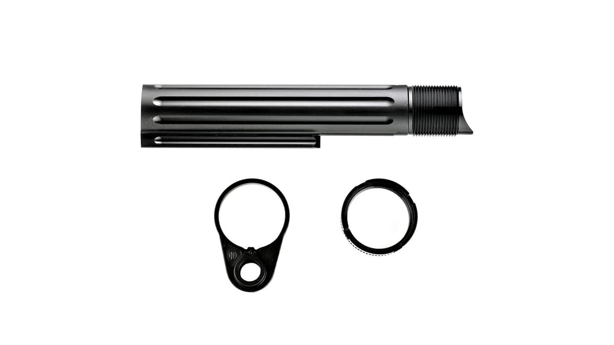 PWS Enhanced Buffer Tube with Ratchet Lock Castle Nut and Endplate