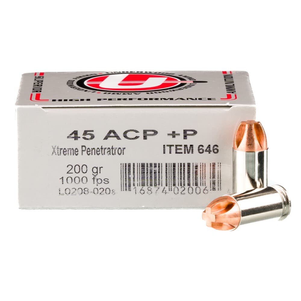 Underwood 45 ACP +P 200gr Xtreme Penetrator
