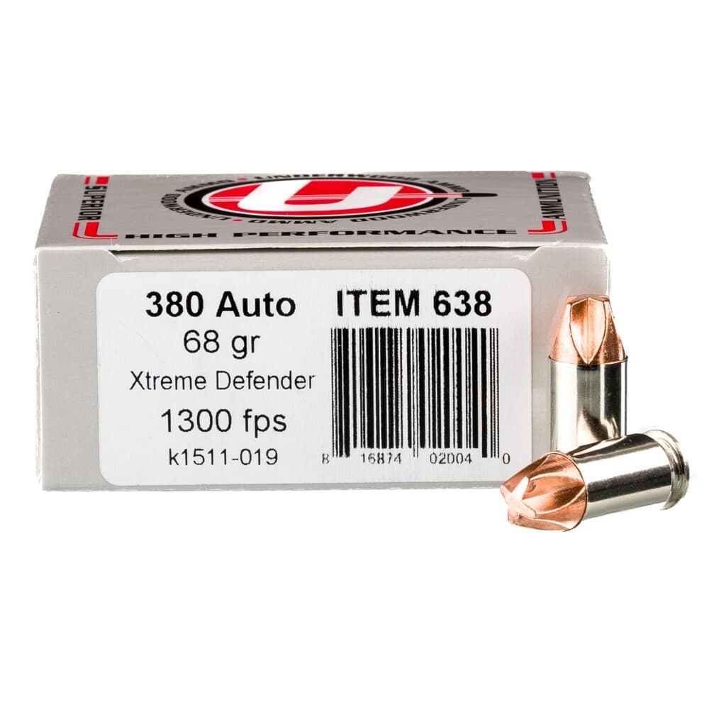 Underwood Xtreme Defender 380 ACP 68gr