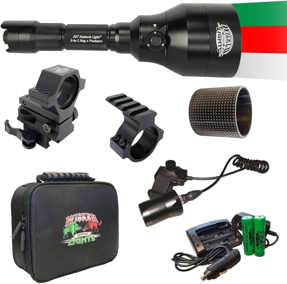 Wicked Hunting Lights A67iC 3-Color-In-1 Night Hunting Light Kit