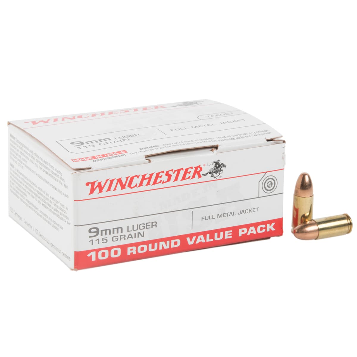 Winchester White Box 9mm 115gr FMJ