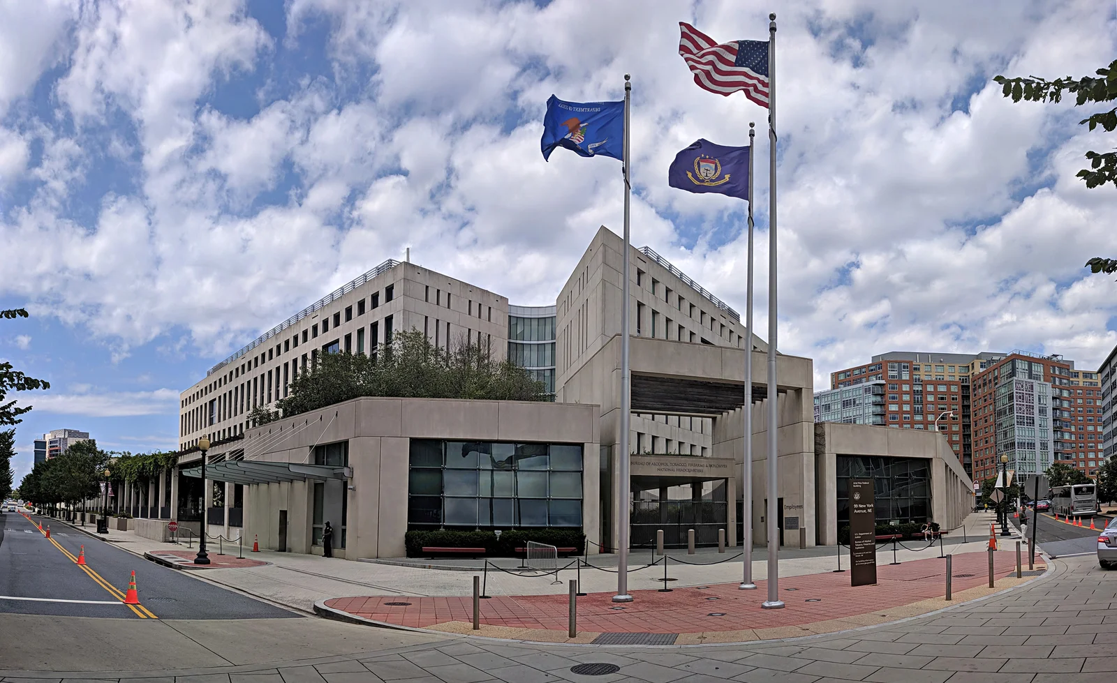 Exterior of the Bureau of Alcohol, Tobacco, Firearms and Explosives headquarters in Washington, D.C.