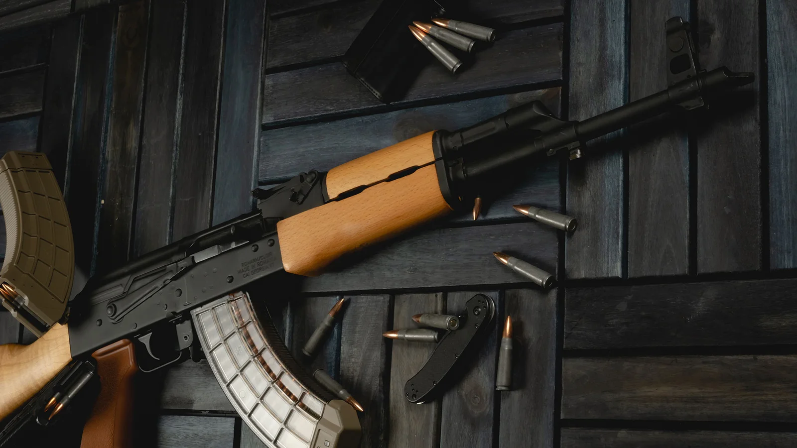 Romanian WASR-10 AK-pattern rifle, a specified semiautomatic firearm under Colorado SB25-003