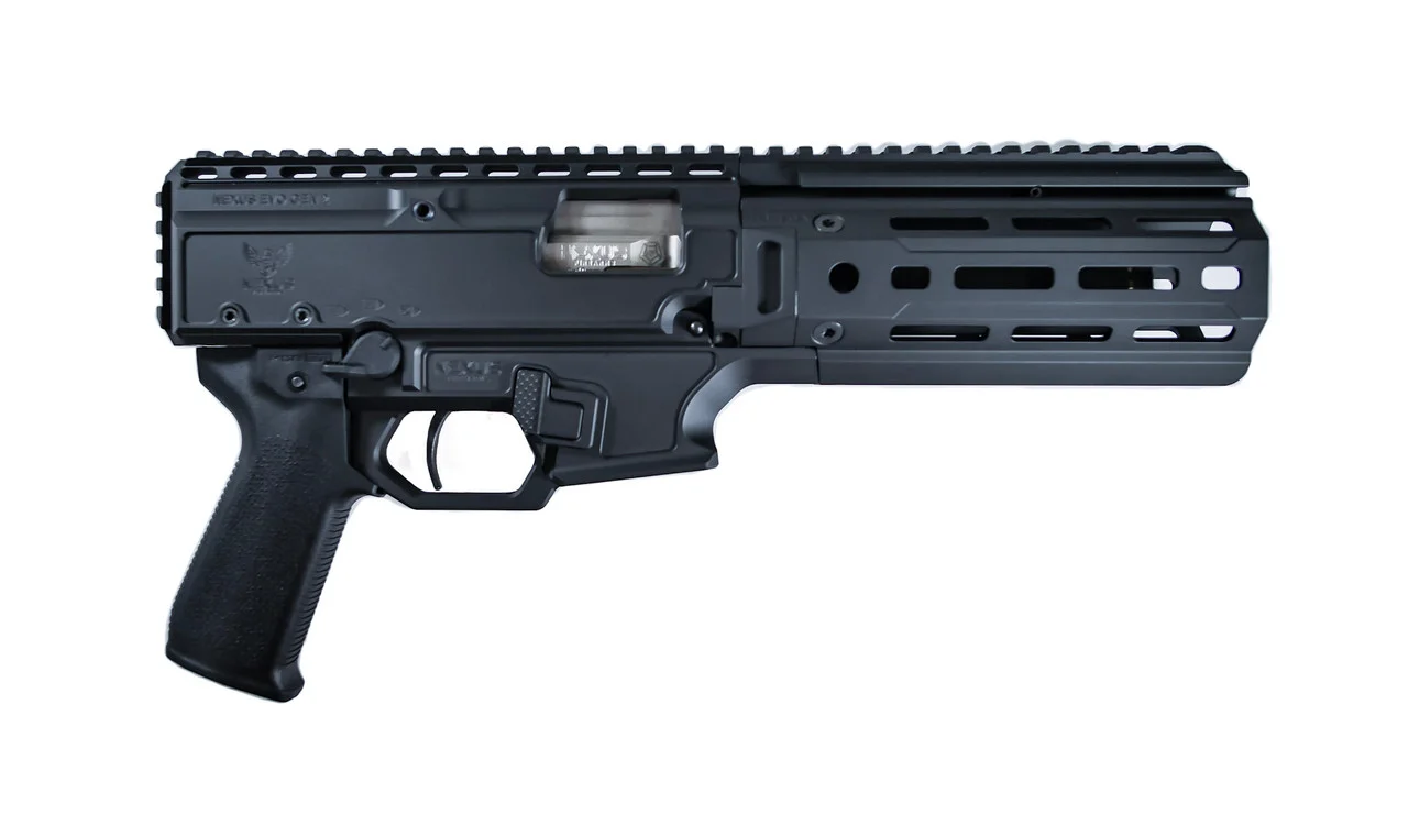 Nexus Evo billet aluminum delayed blowback receiver built into a CZ Scorpion pistol configuration