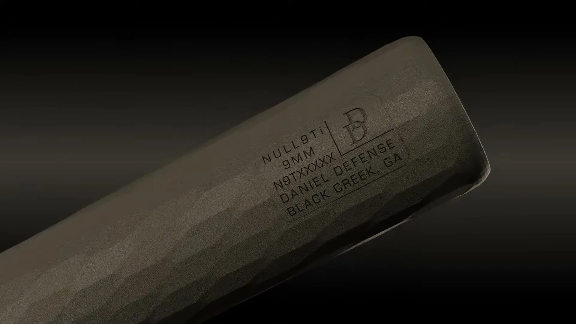 Daniel Defense NULL 9Ti 9mm suppressor