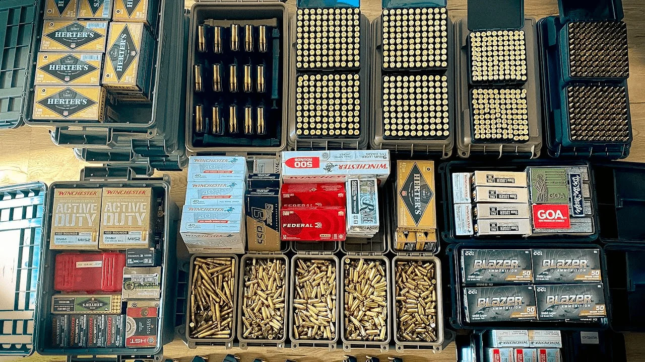 Boxes of rifle ammunition