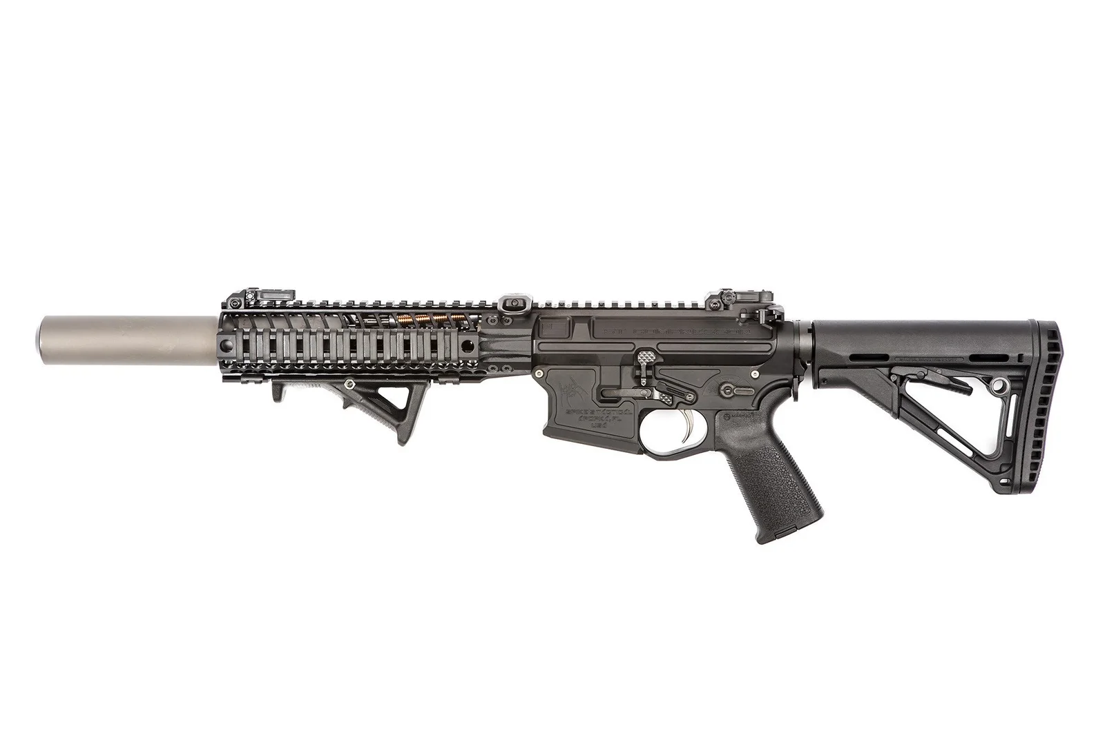Rifle with suppressor mounted