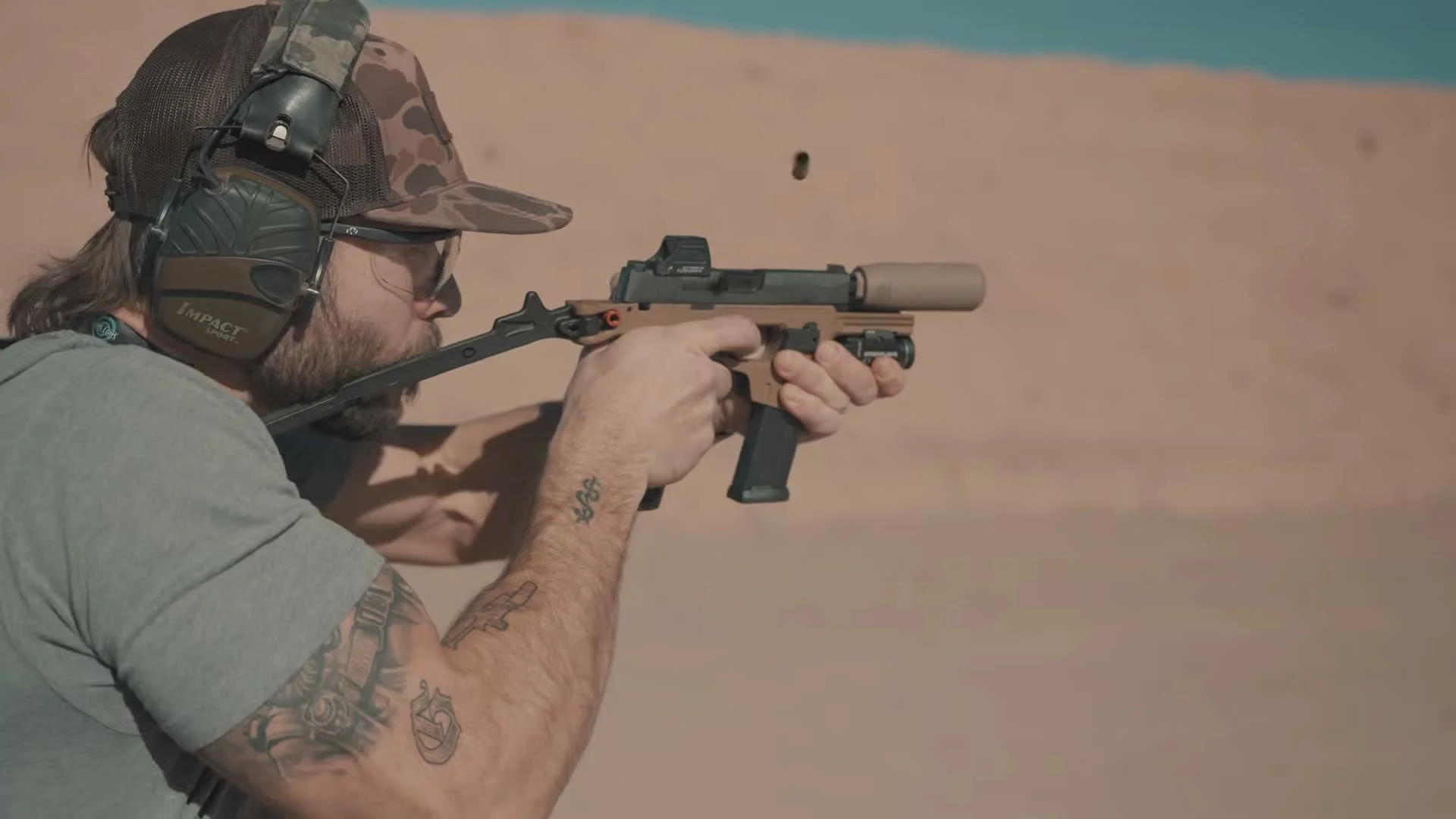 Flux Raider 365 Ultralight being fired suppressed at SHOT Show 2026