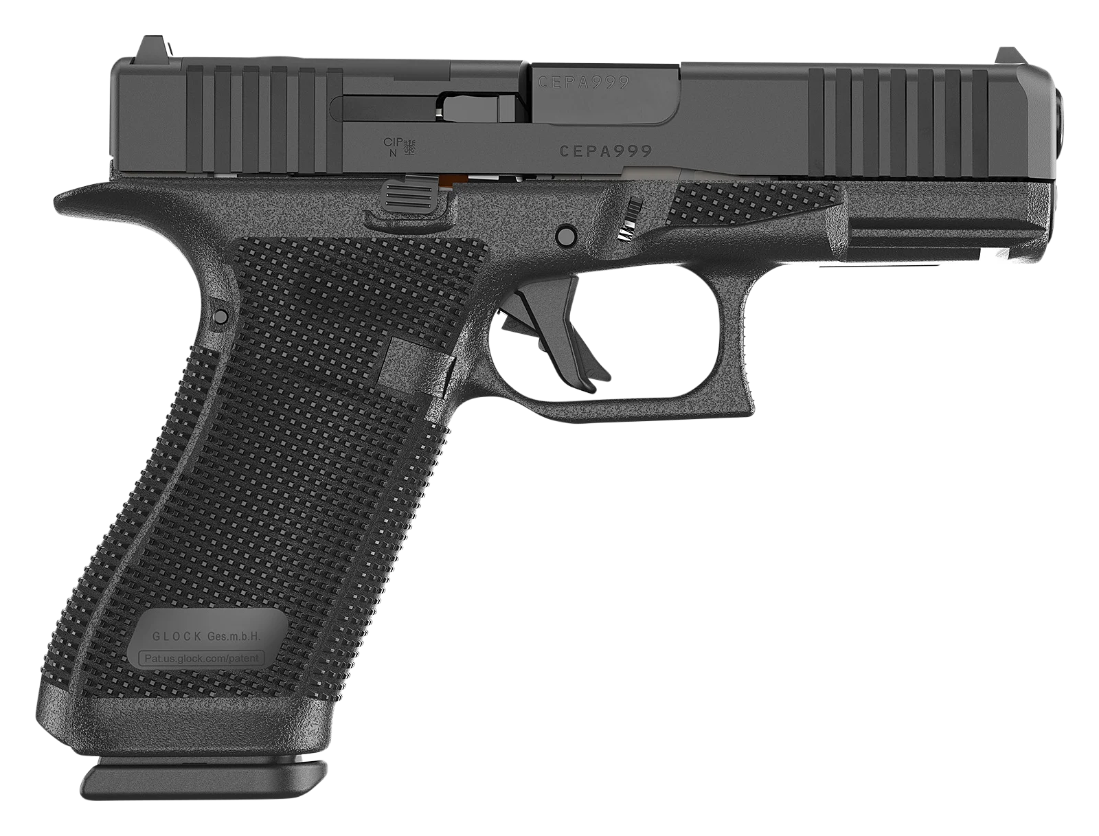 Glock G45 Gen6 pistol with Aimpoint COA red dot sight installed via A-CUT direct slide mount
