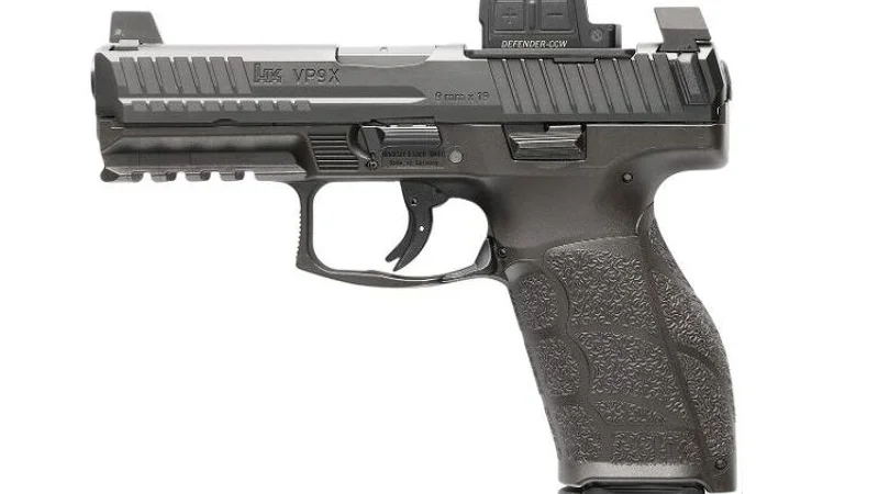 Heckler & Koch VP9A1-X pistol showing optics-ready slide cut
