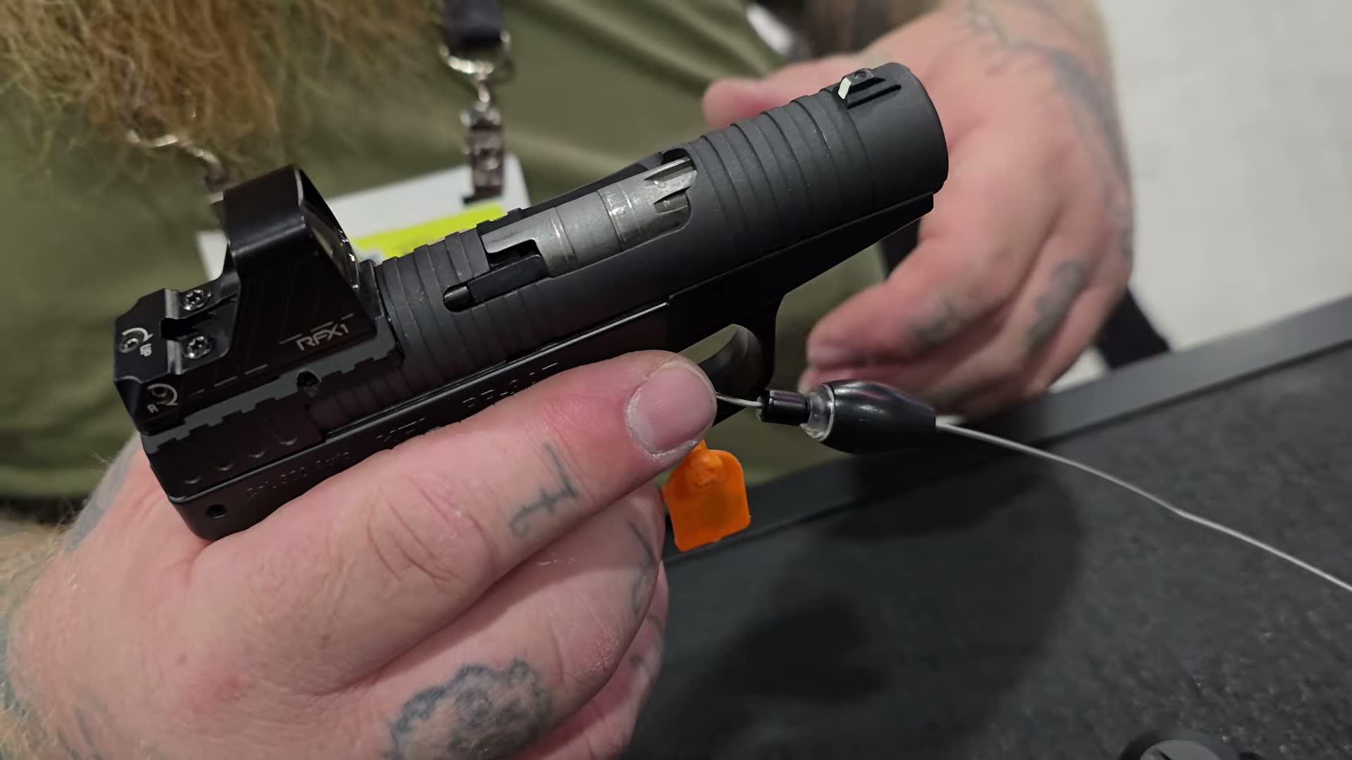 Kel-Tec PR-3AT rotary barrel pistol with optic