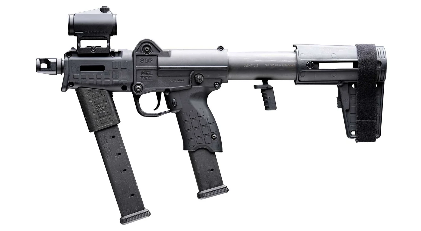 KelTec SUB-SDP Nub Sub: 9mm Folding Braced Pistol, $599
