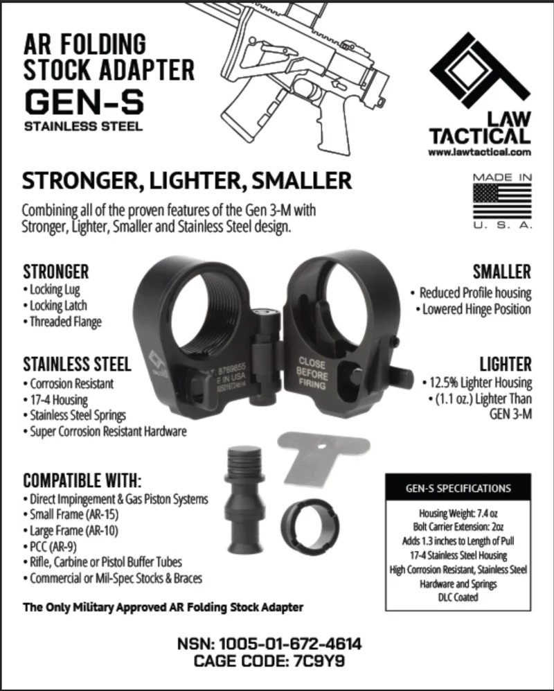 Law Tactical GEN-S specifications and features overview