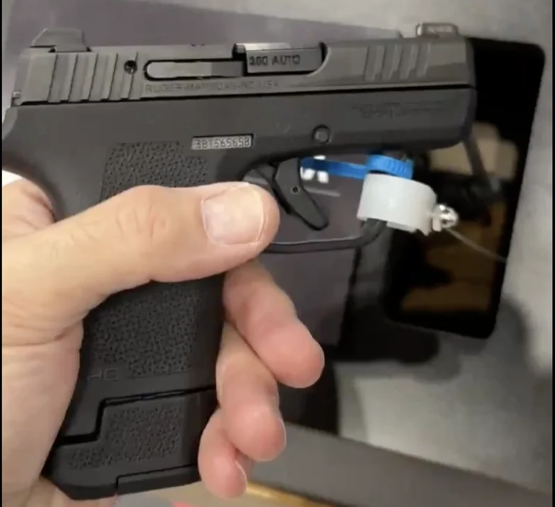 Ruger LCP MAX fitted with the new Magpul EHG RG380 grip module, showing the 380 AUTO chambering mark, trigger guard, and Magpul TSP textured side panels