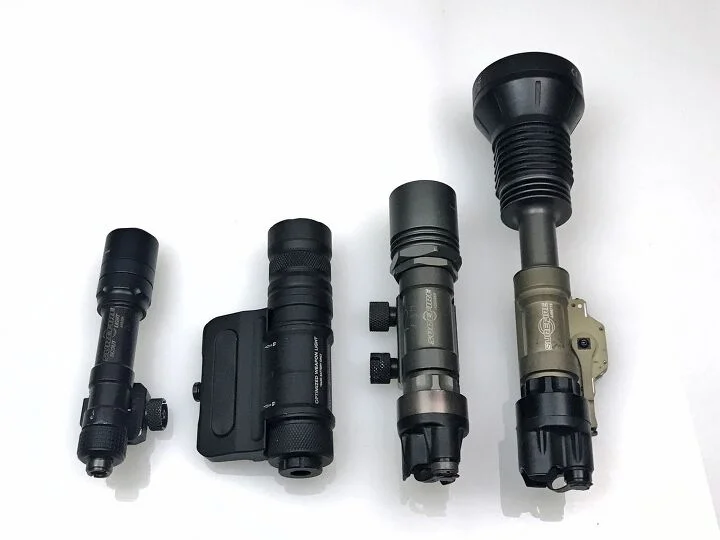 Premium weapon lights from different manufacturers for comparison