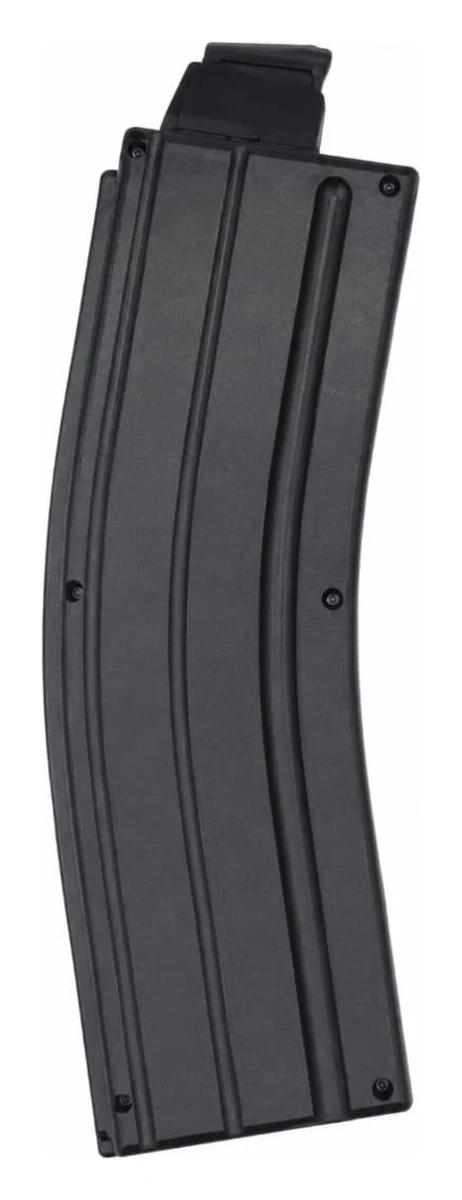 Black Dog 25-round .22 LR magazine for the One Horse Express 22, shaped like a STANAG AR-15 magazine