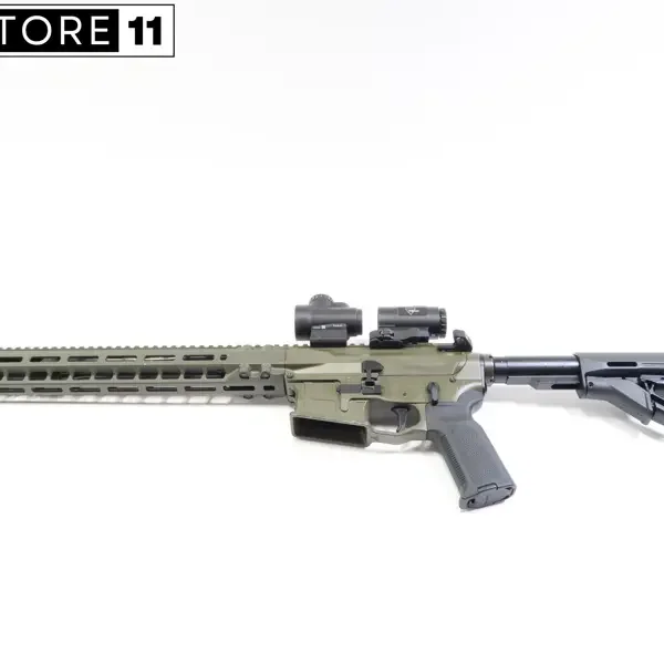 Radian Weapons Model 1 semi-automatic rifle with optic and magnifier