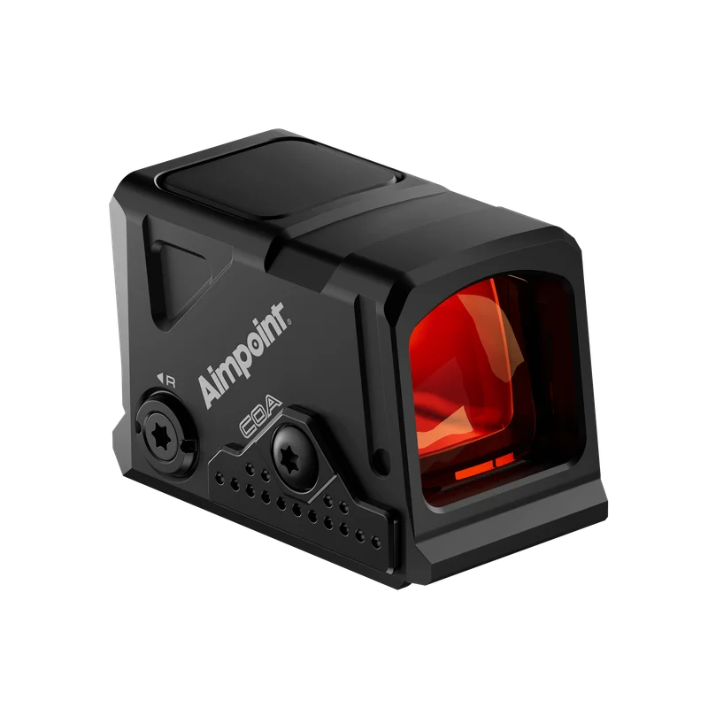 Aimpoint COA red dot sight showing the enclosed emitter design and mounting interface