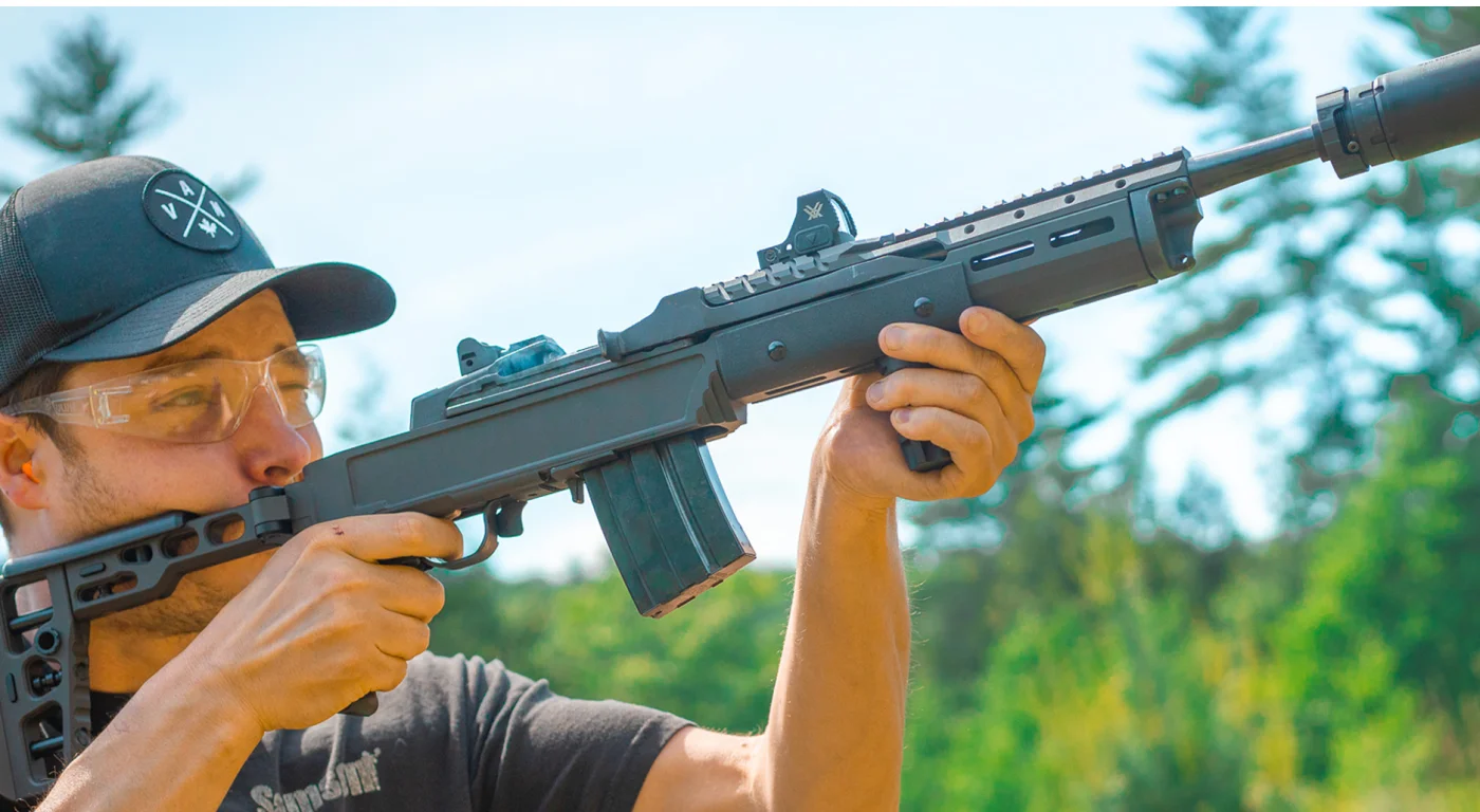Samson SAS-14: Aluminum Folding Chassis for Ruger Mini-14, $650