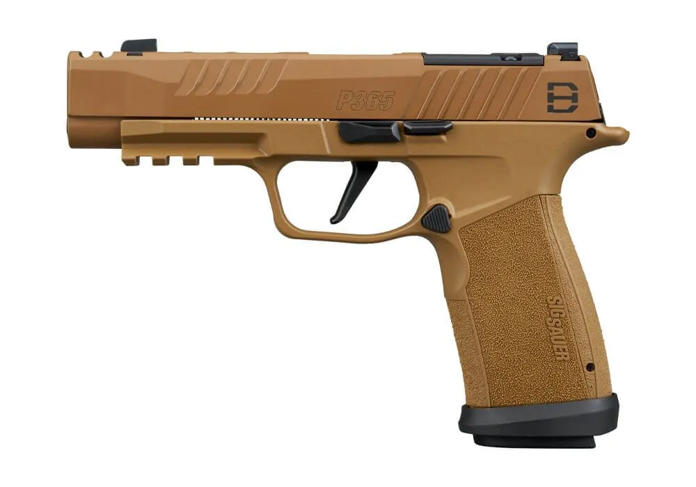 SIG P365XF-DH3 with polymer grip module and Coyote Cerakote finish