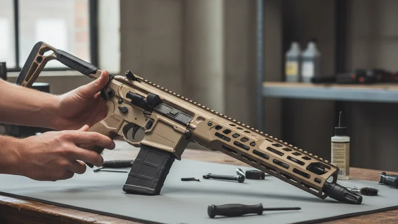 SIG Spear LT showing the slim handguard and overall balance