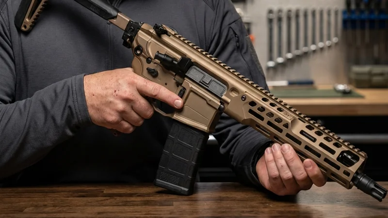 Hands-on inspection of the SIG Spear LT rifle