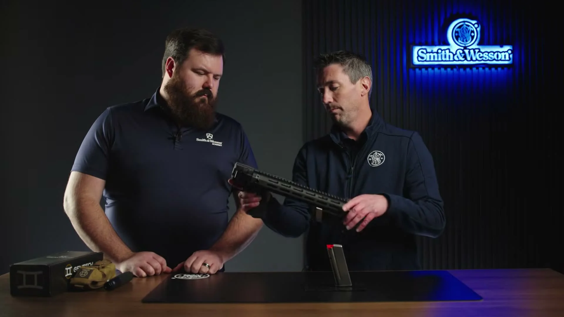 Smith & Wesson M&P FPC 5.7 demonstrating folding mechanism