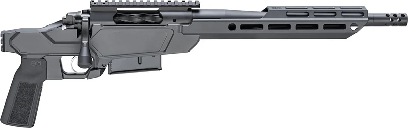Springfield Armory Model 2020 Heatseeker .308 Pistol, full left side profile showing the Sharps Bros Heatseeker chassis, 12 inch barrel, SA Radial Brake, and rear Picatinny stub with no stock