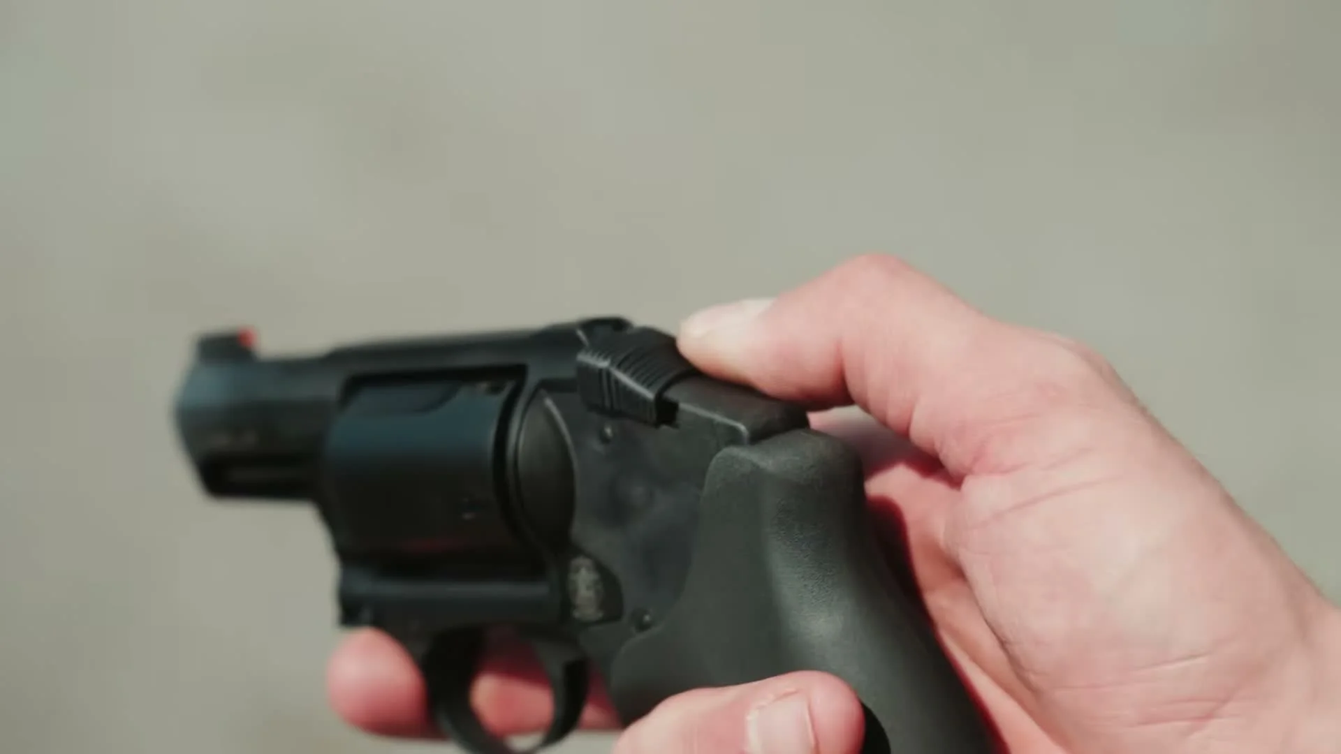 Smith & Wesson Bodyguard 2.0 Revolver demonstrating the top-mounted ambidextrous cylinder release