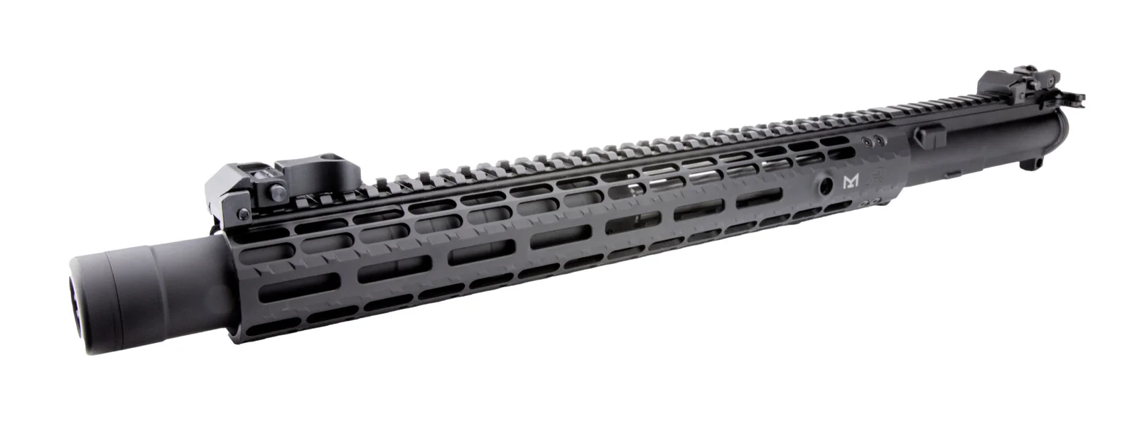 AR-15 upper receiver group with integrated suppressor