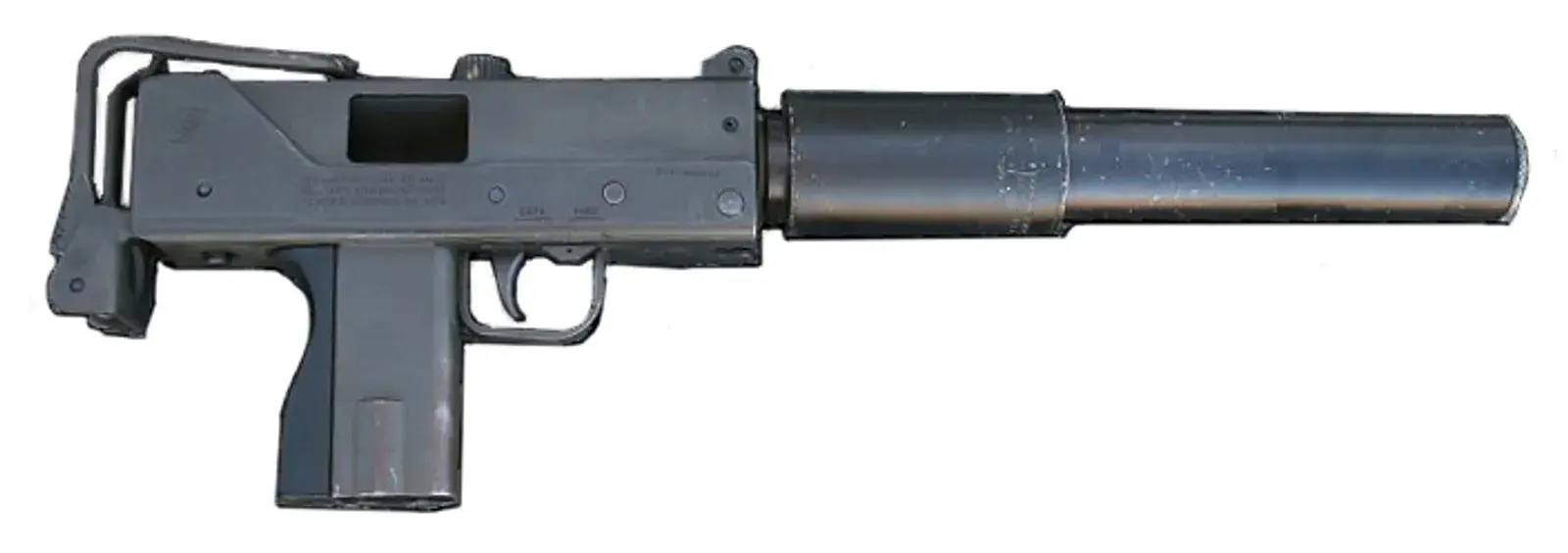 Real MAC-10 submachine gun, representative of one half of the Hailstorm's hybrid design