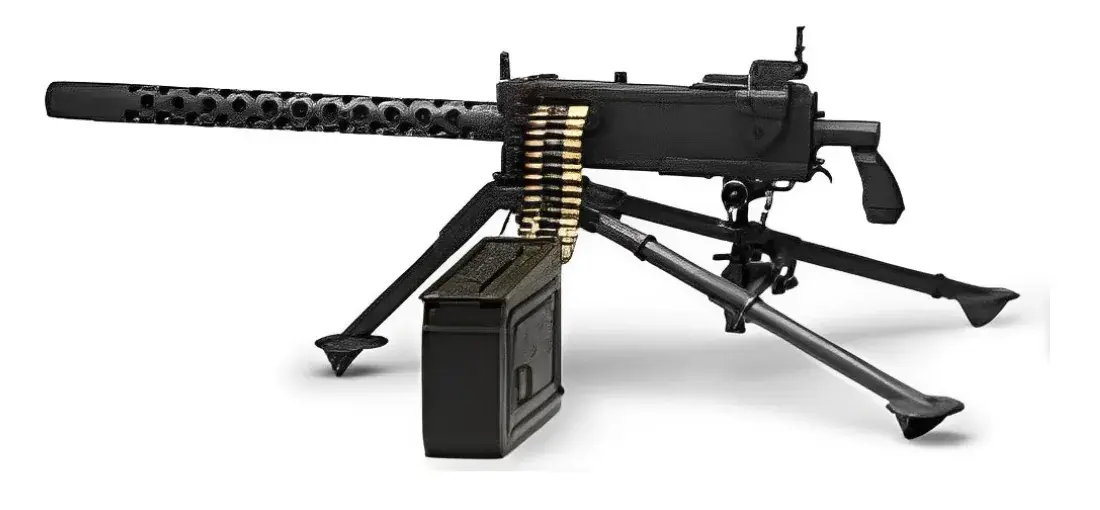 Browning M1919A4 machine gun, the closest visual match for the snowmobile's mounted guns