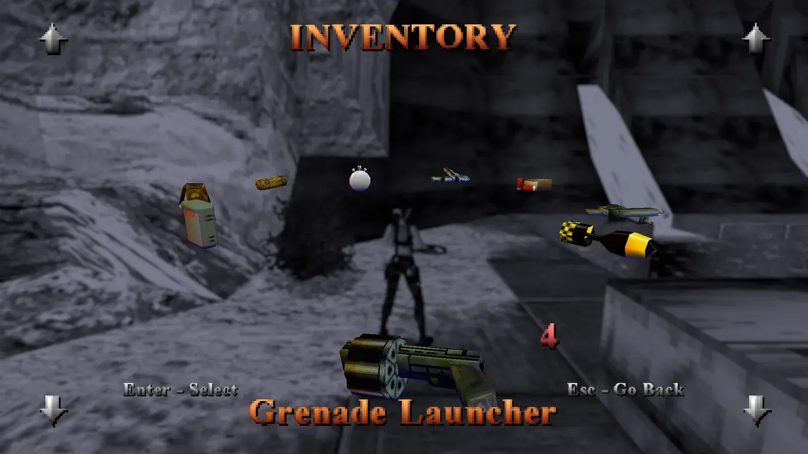 Lara holding the Grenade Launcher in Tomb Raider III Remastered