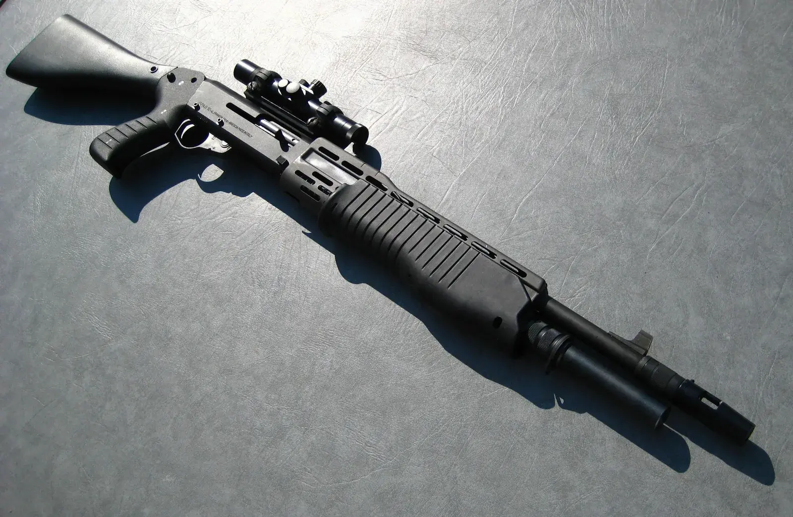 Franchi SPAS-12 shotgun with folding stock, the basis for Tomb Raider III's original Shotgun