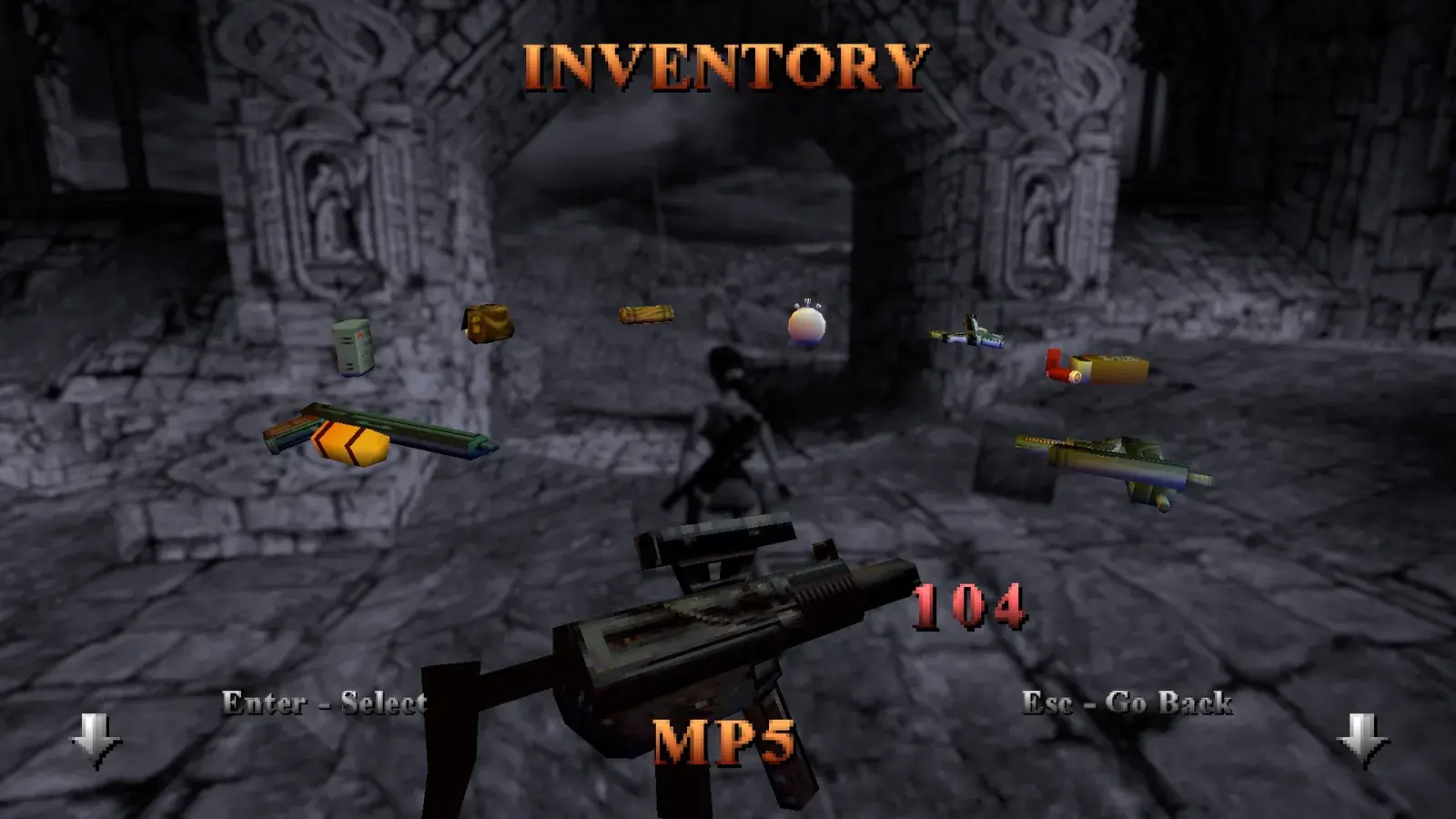 Lara aiming the HK Gun in Tomb Raider Chronicles Remastered