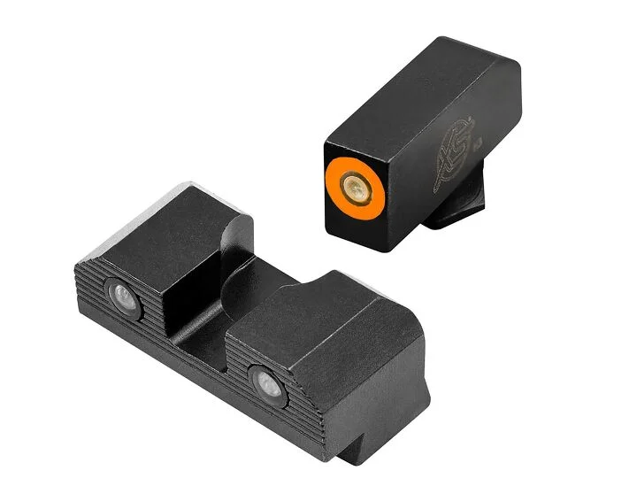 XS R3D 2.0 orange Glow Dot night sight installed on a PSA Dagger Micro pistol