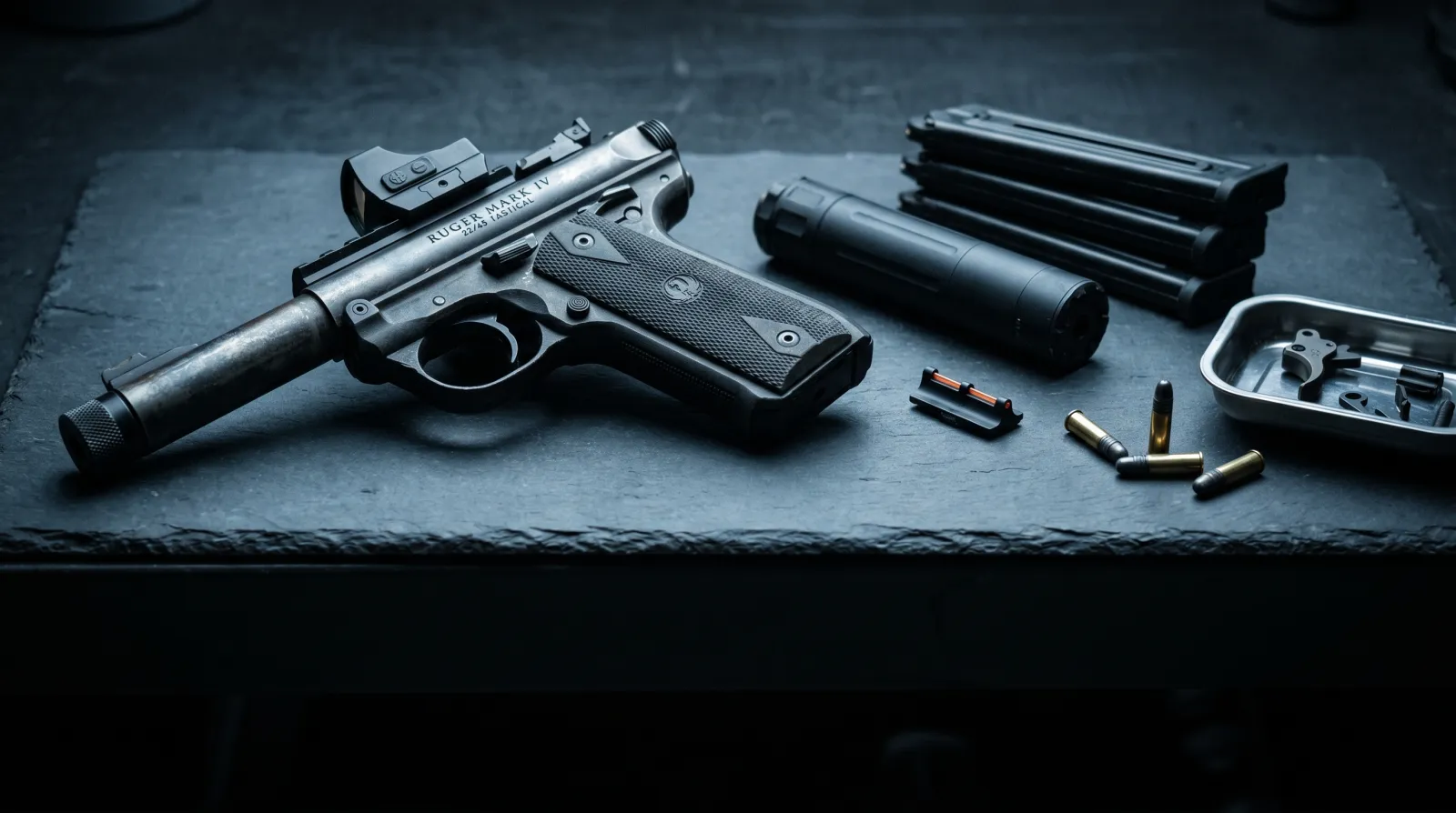 Best Ruger Mark IV Accessories: Triggers, Mags, Optics & Suppressors
