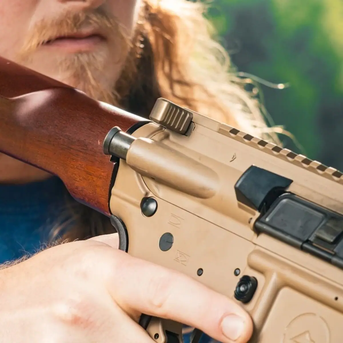 WOOX Vigilante Fixed Stock: 0.84 lb Walnut AR-15 A2 Buttstock
